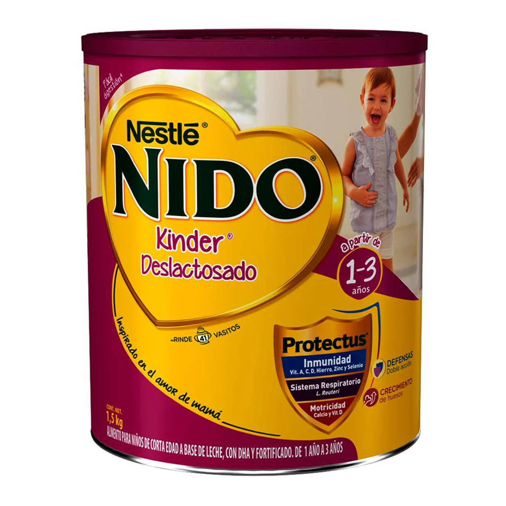 Nido Kinder Deslactosada 1 A 3 Años 1.5 Kg