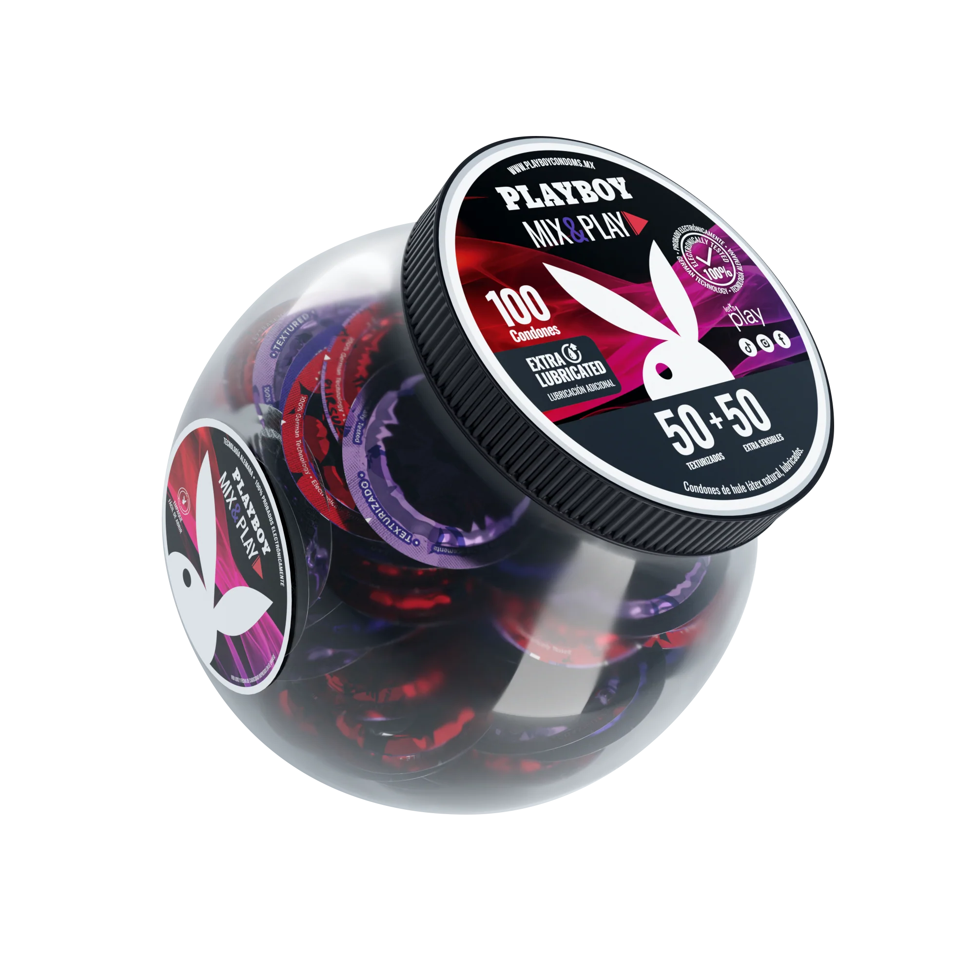 Vitrolero Condones Playboy Mix Play Con 100 Piezas