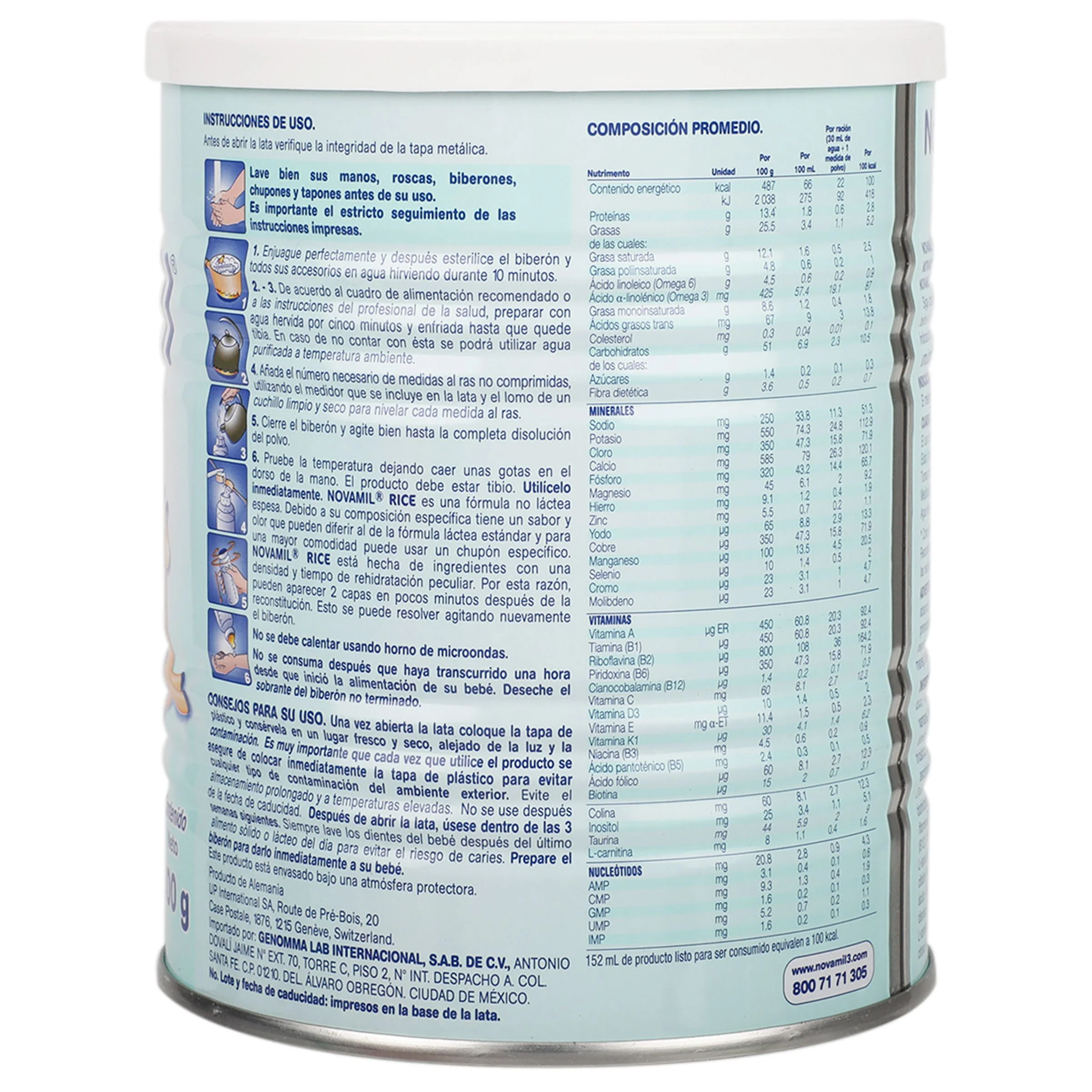 Novamil Rice Formula No Lactea 400 G - Image 4