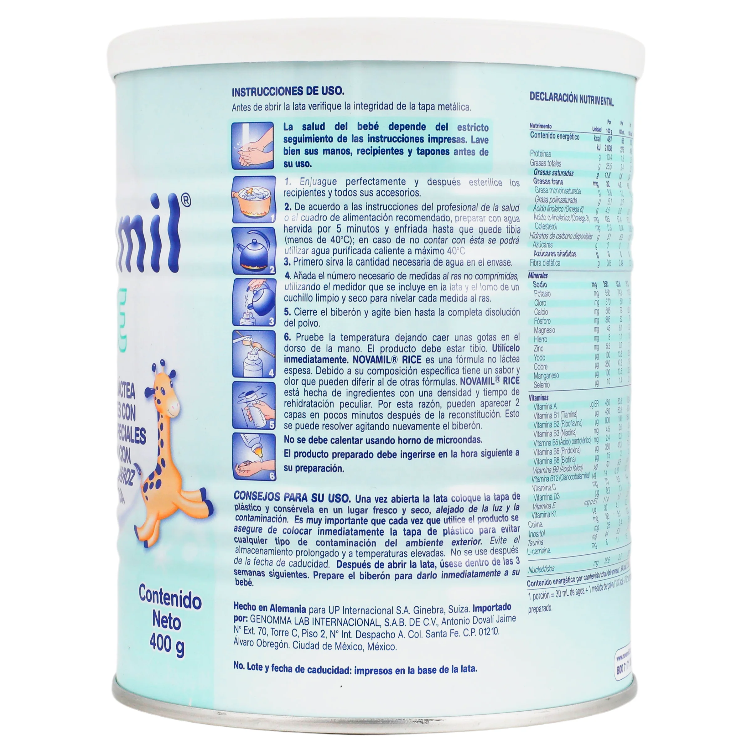 Novamil Rice Formula No Lactea 400 G - Image 5