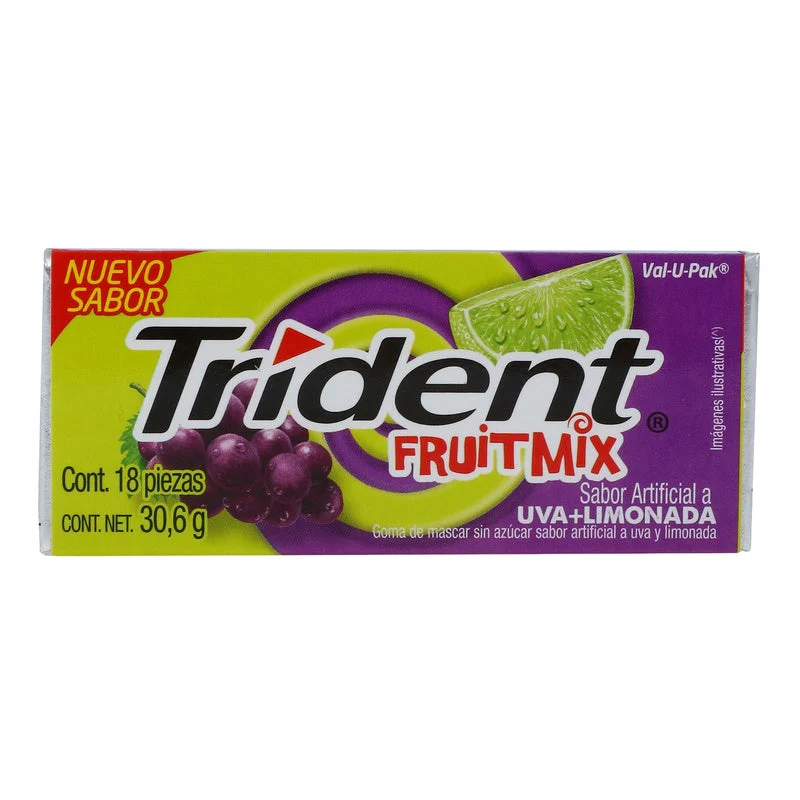 Chicle Trident 18 Uva - Limonada 30.6 G