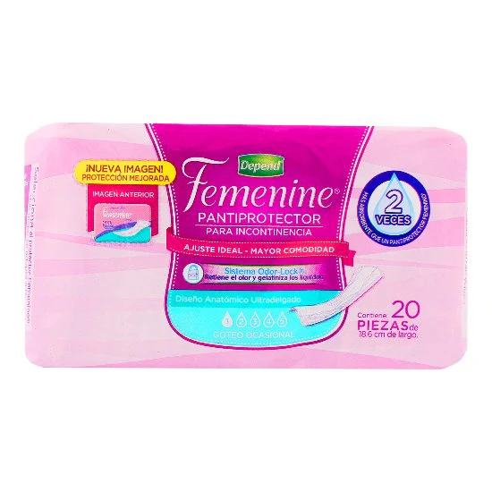 Panty Protector Depend Femeni Con 20