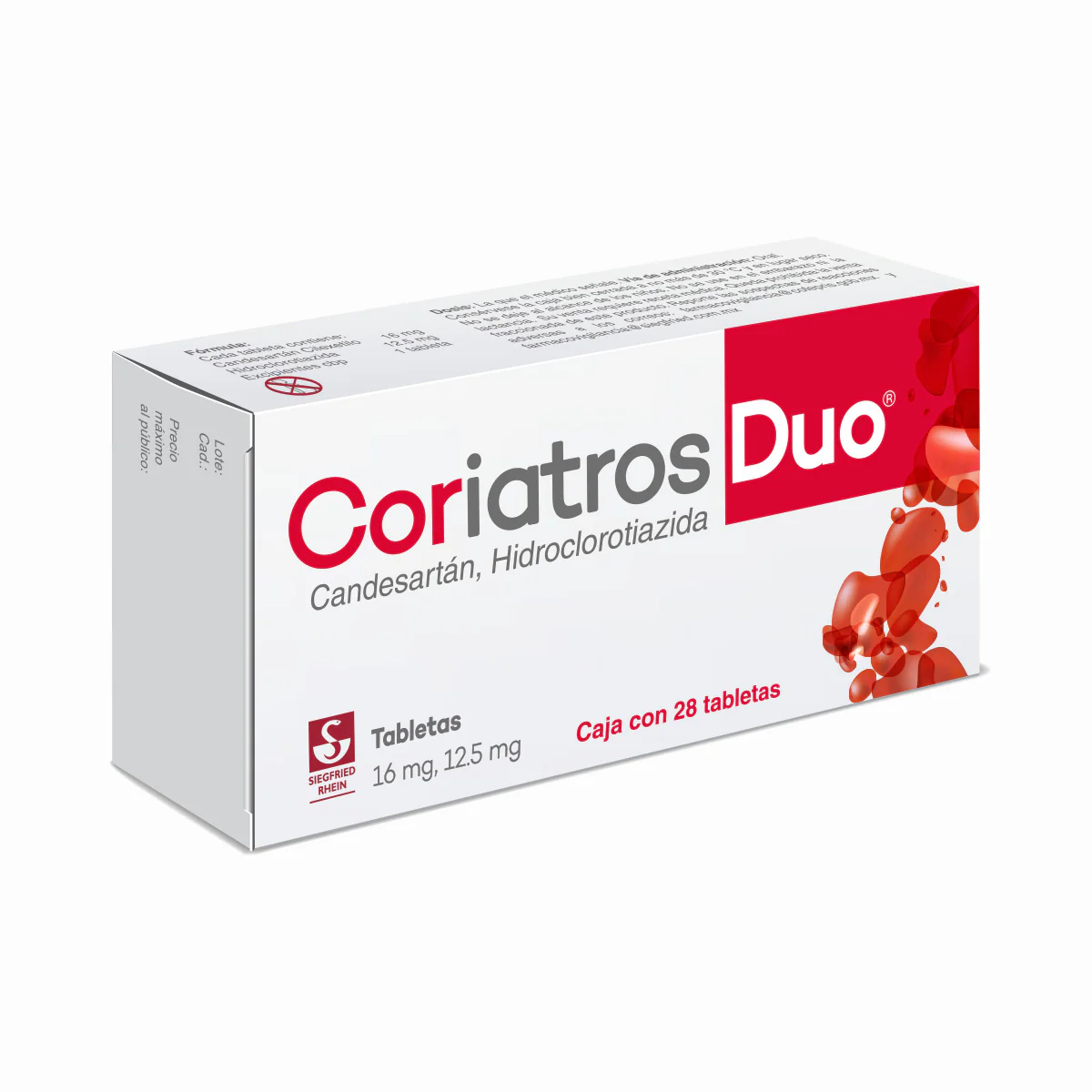 Coriatros Duo 16 Mg / 12.5 Mg - Caja Con 28 Tabletas (Candesartán Y Hidroclorotiazida) - Image 3