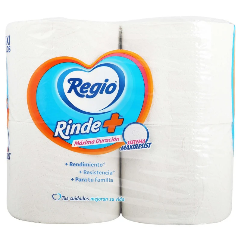 Papel Higienico Regio Rinde+ Con 4 Rollos - Image 2