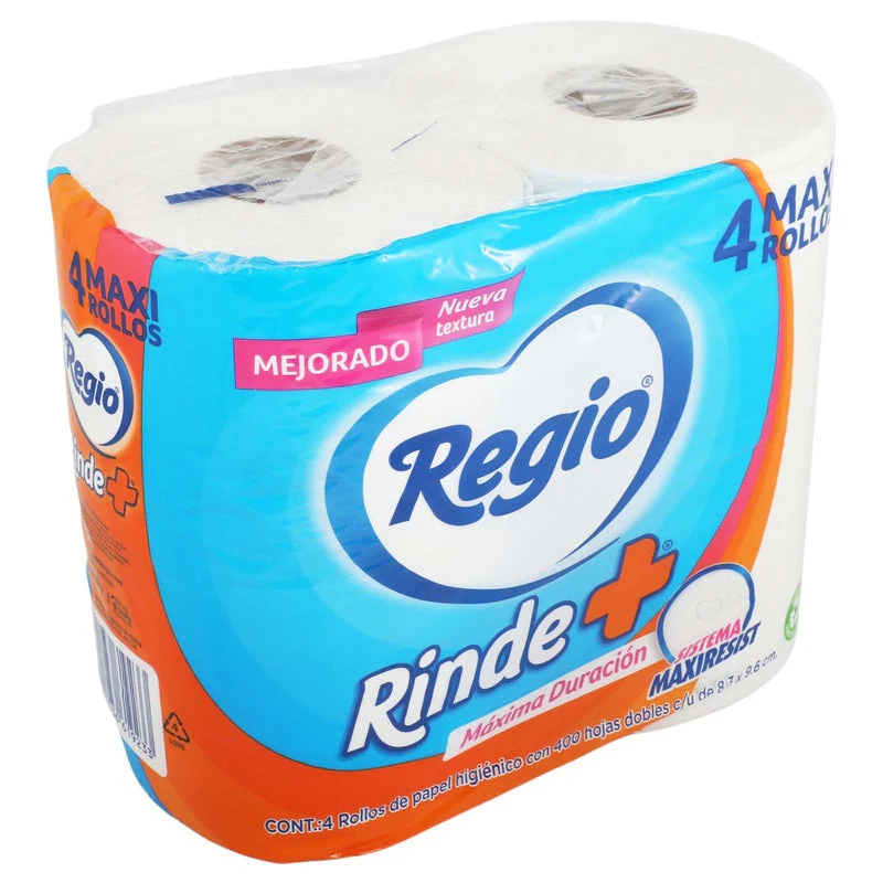 Papel Higienico Regio Rinde+ Con 4 Rollos - Image 3