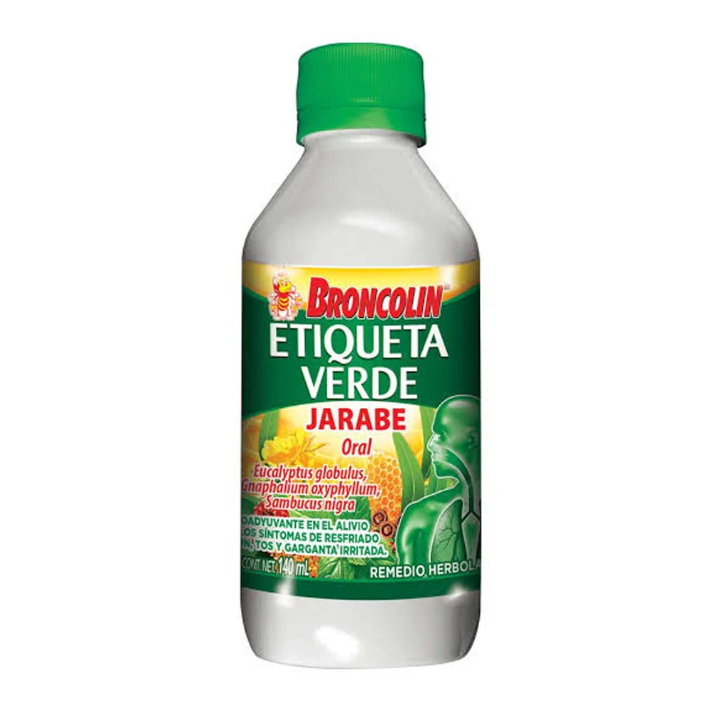 Broncolin Etiqueta Verde Jarabe 140 Ml