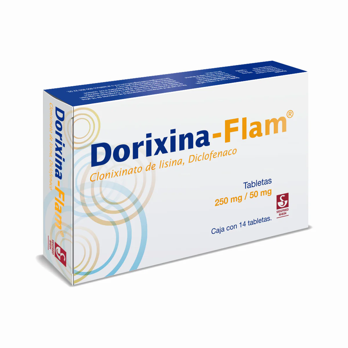 Dorixina-Flam 250 Mg / 50 Mg - Caja Con 14 Tabletas (Clonixinato De Lisina Y Diclofenaco Sódico) - Image 3