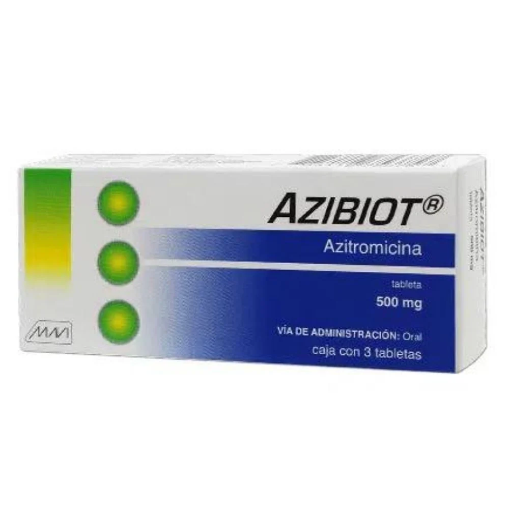 Azibiot (Azitromicina) 500 Mg Con 3 Tabletas