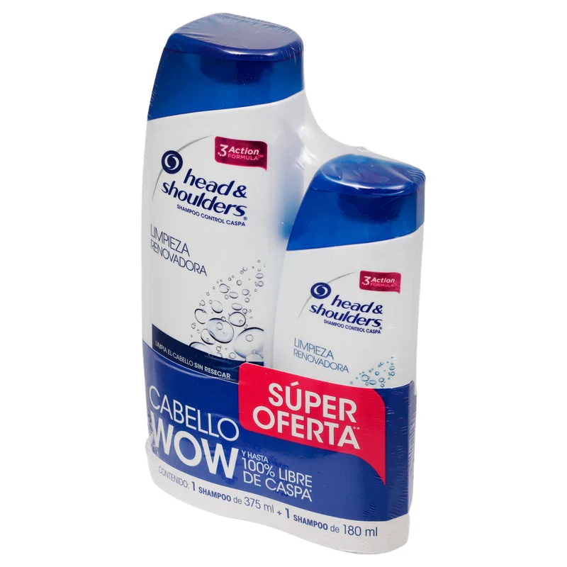 Shampoo Head & Shoulders Limpieza Renovadora 375 Ml- Sh Limpieza Renovadora 180 Ml