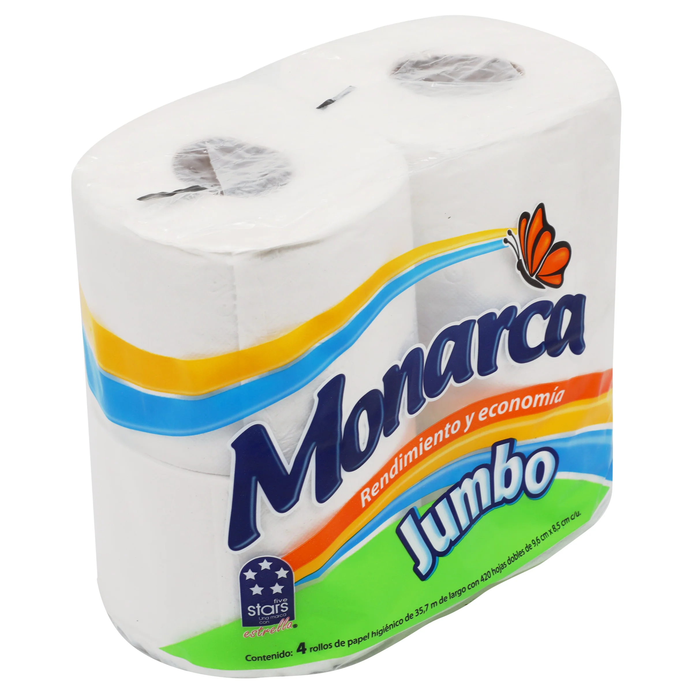 Papel Higienico Monarca C/4 Rollos 400 Hojas - Image 2