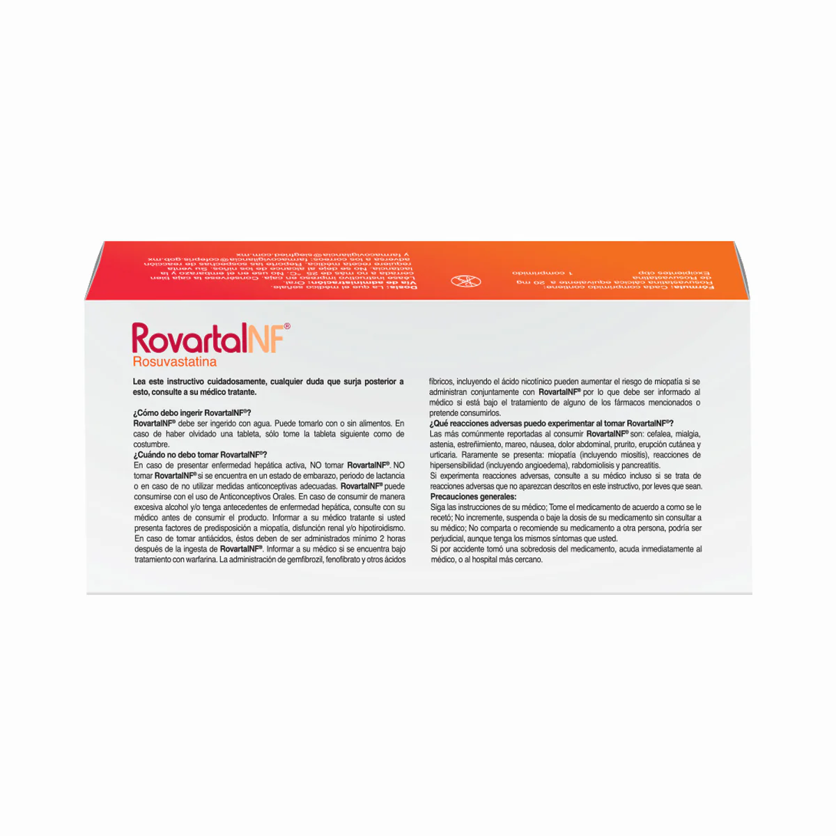 Rovartal Nf 20 Mg - Caja Con 30 Comprimidos (Rosuvastatina) - Image 4
