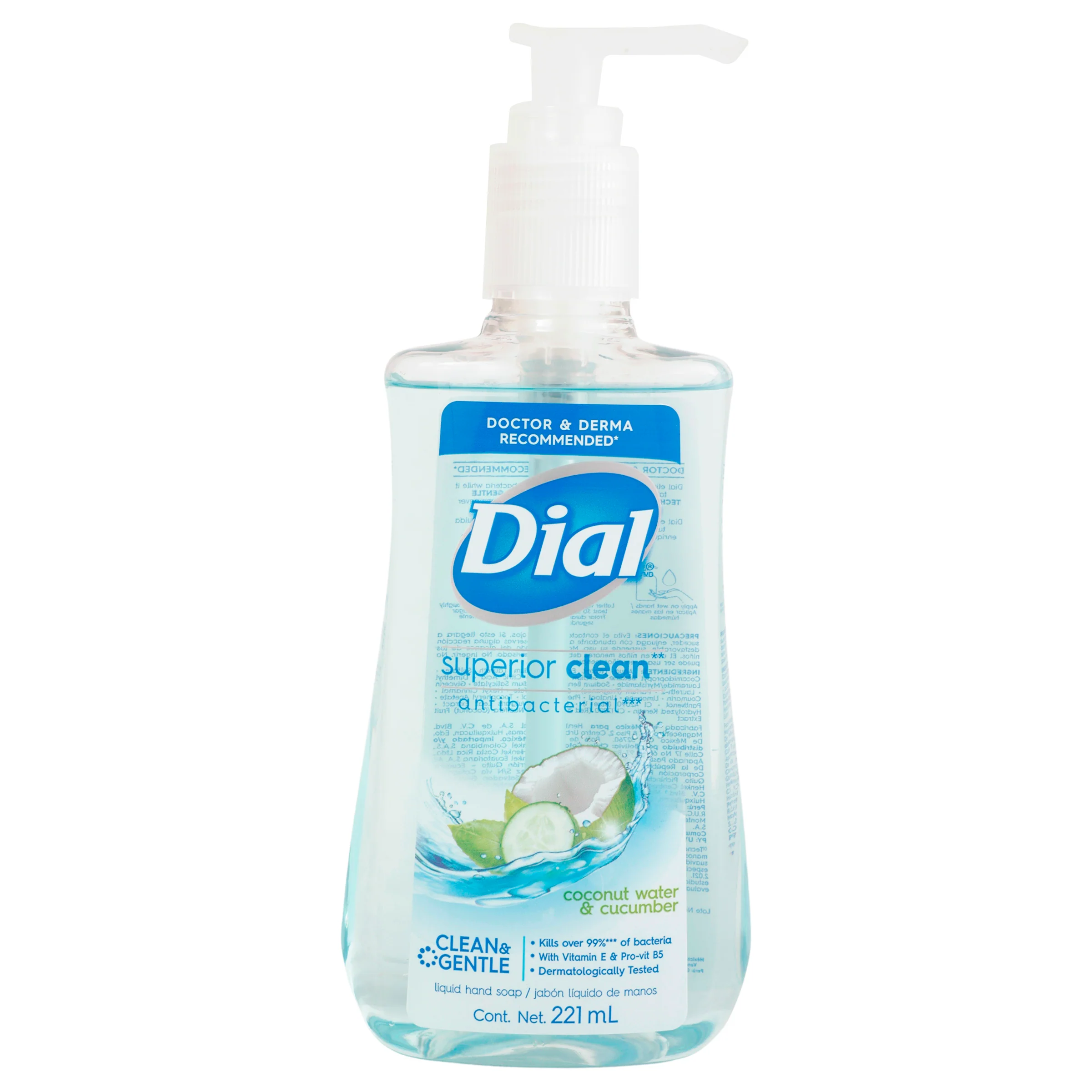 Jabon Dial Liquido Coco Pepino 221 Ml