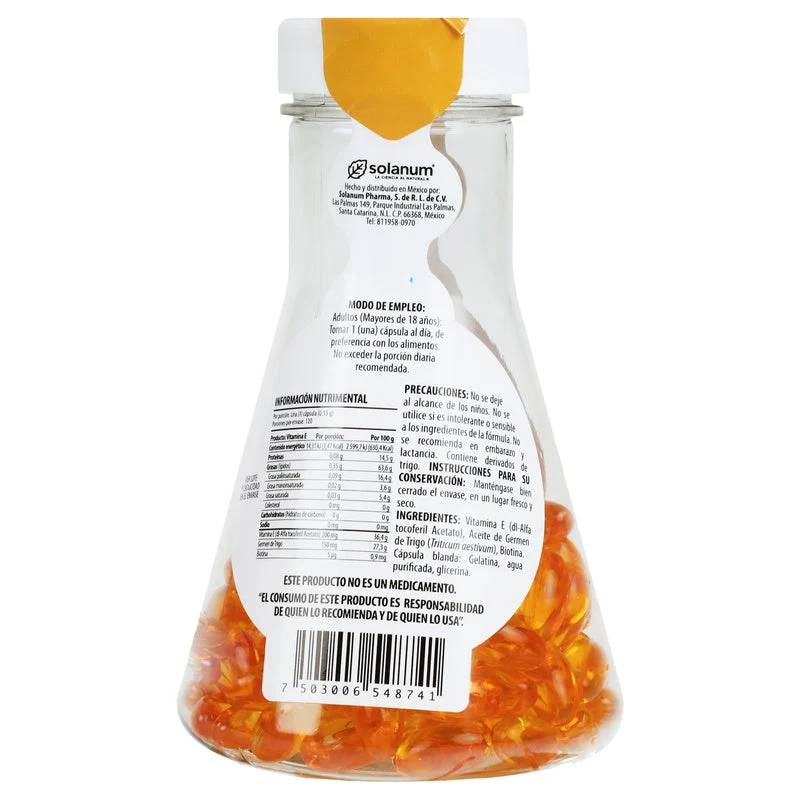 Solanum Vitamina E Biotina Con 120 Capsulas - Image 6