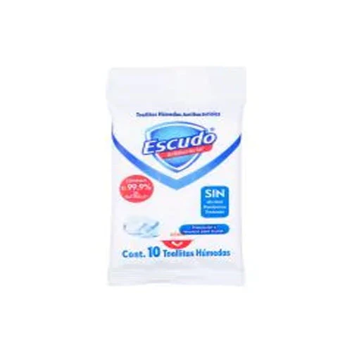Toallas Humedas Antibacteriales Escudo C /10 Piezas