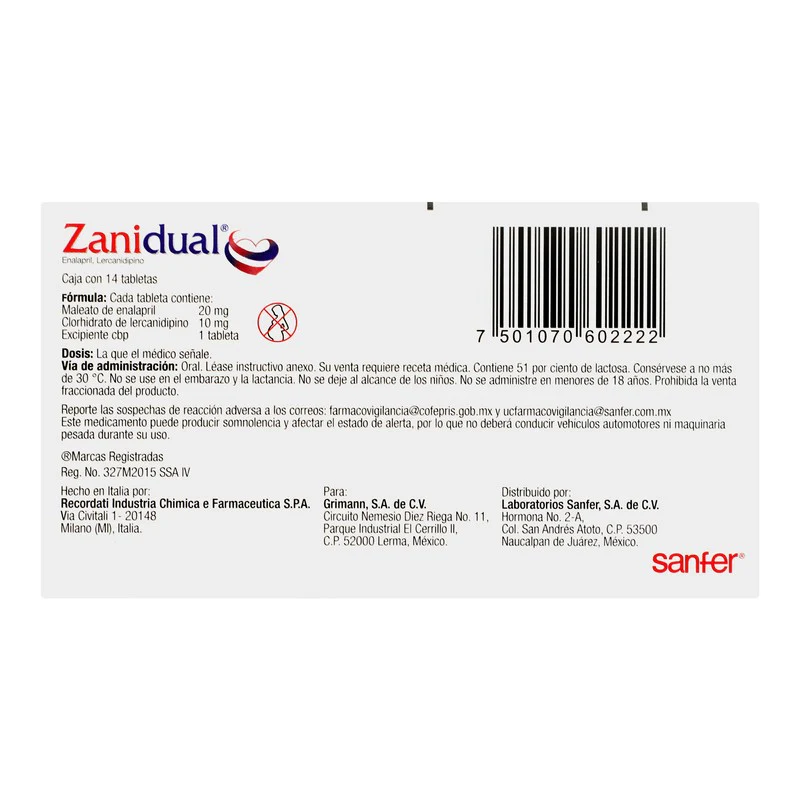 Zanidual 20 Mg 10 Mg Tabletas 14 - Image 6
