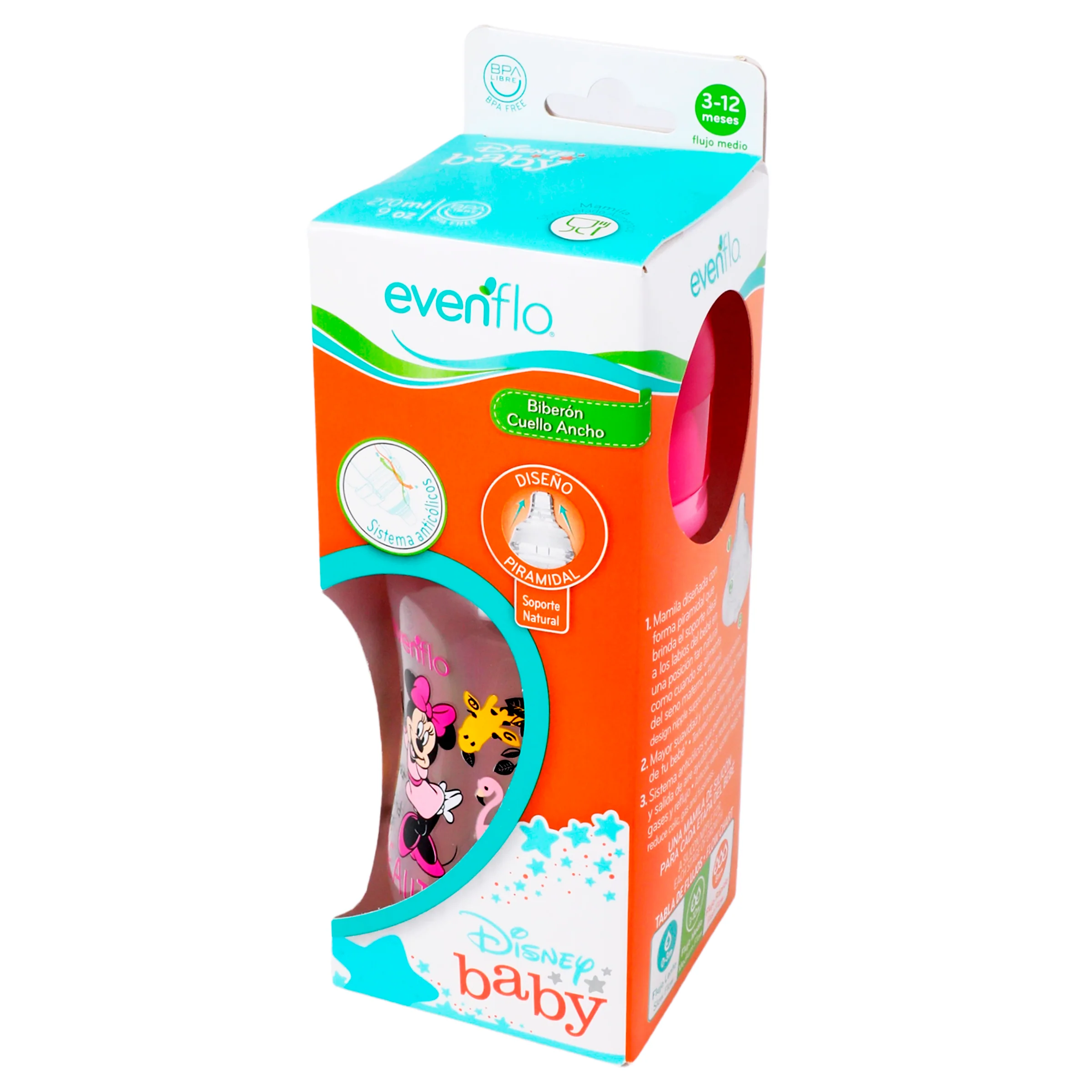 Biberón Evenflo Disney Cuello Anch 9 Oz - Image 3