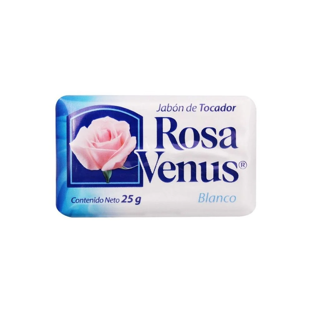 Jabon Rosa Venus Barra Blanco 25 G