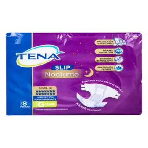 Pañal Tena Slip Nocturno Grande Con 8