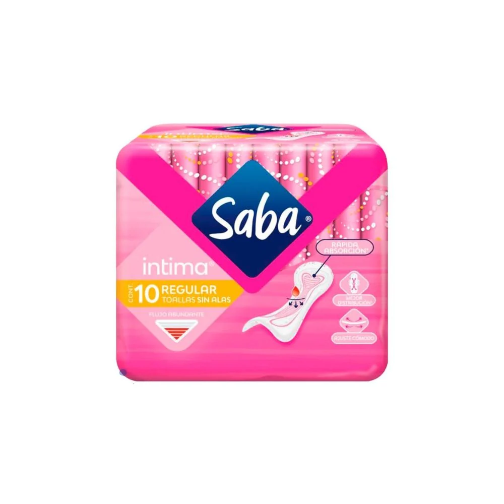 Toallas Sanitarias Saba Int-Regular C/10 Piezas