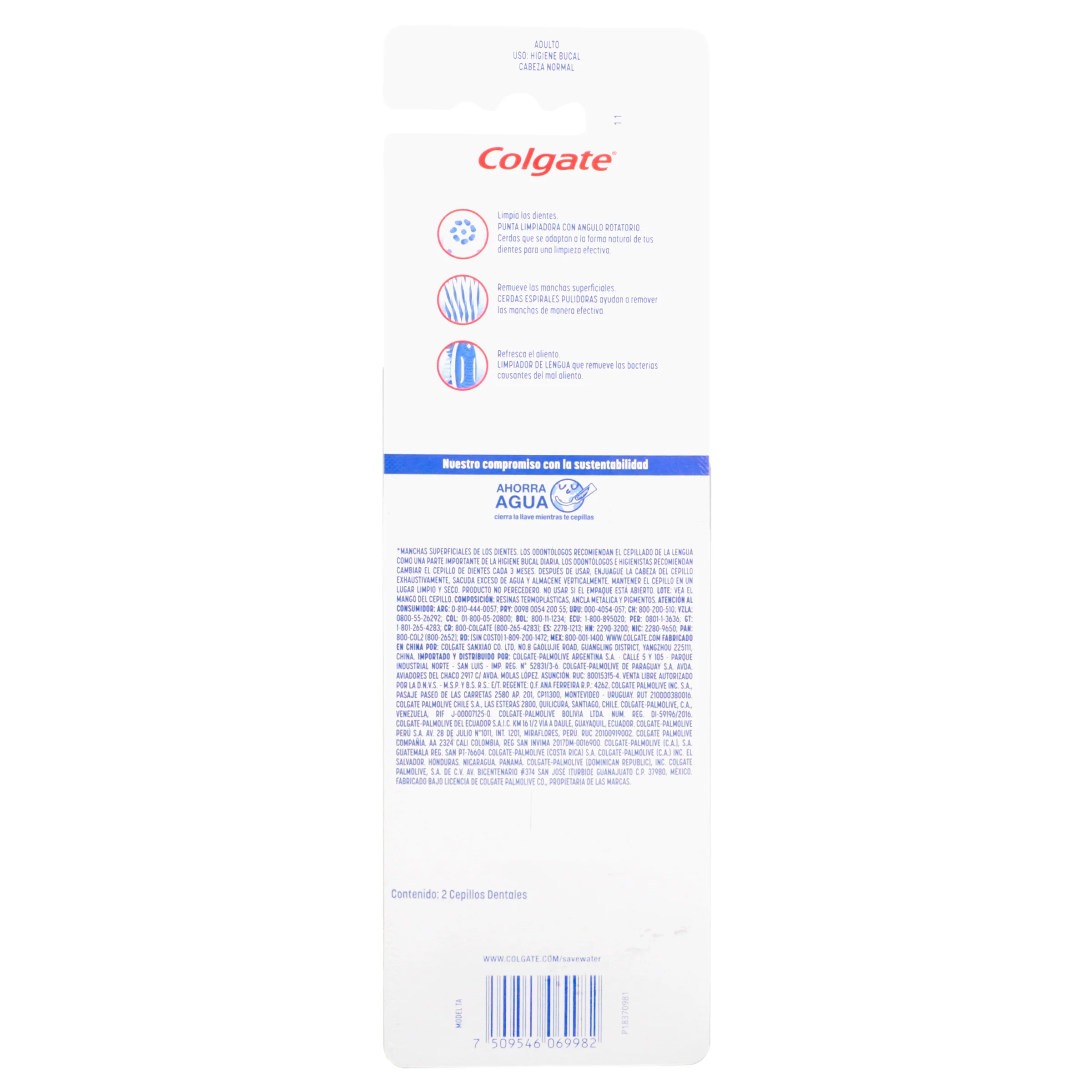Cepillo Dental Colgate Triple Accion Blanco 2 X1 - Image 2