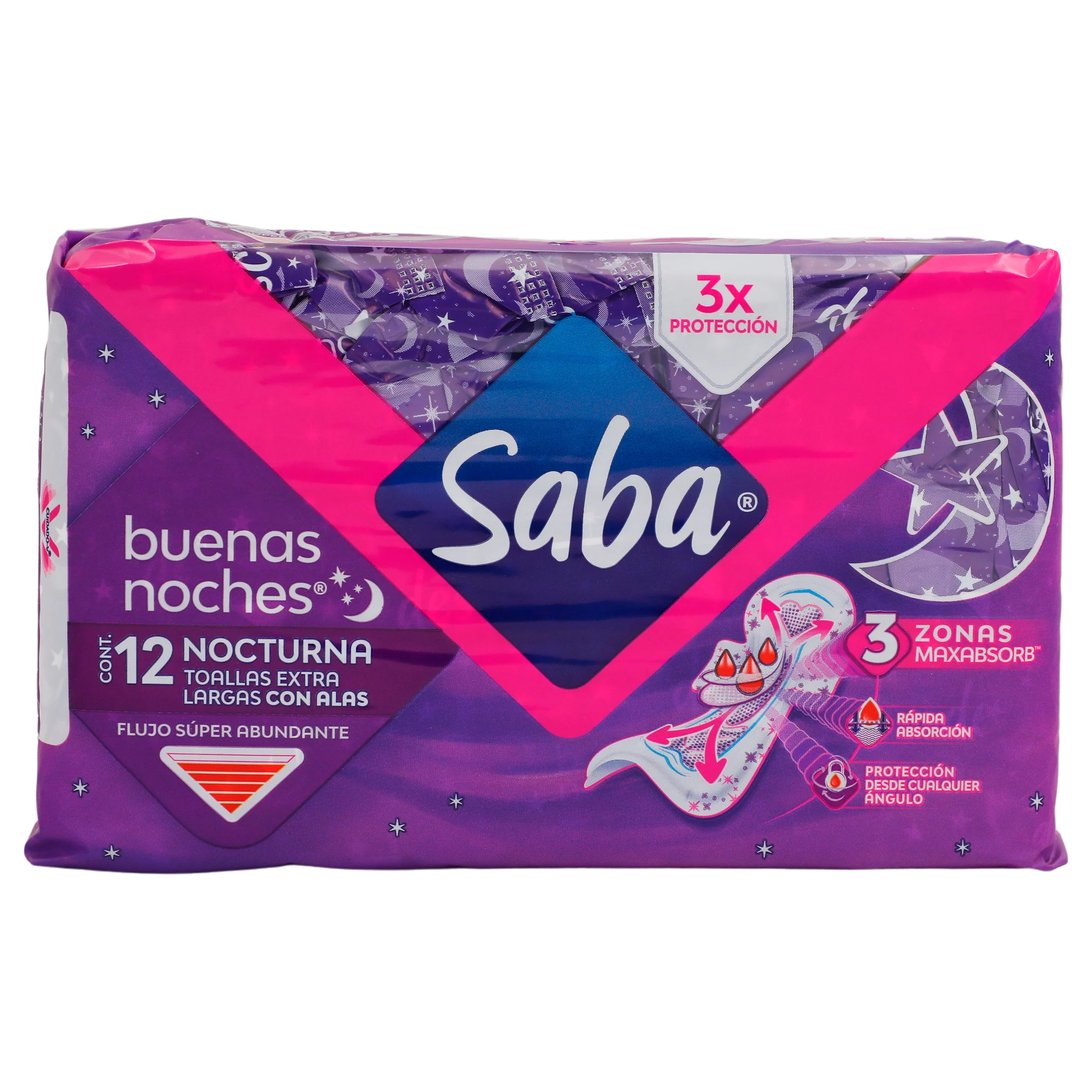 Toallas Sanitarias Sabab-Noche-Lga12