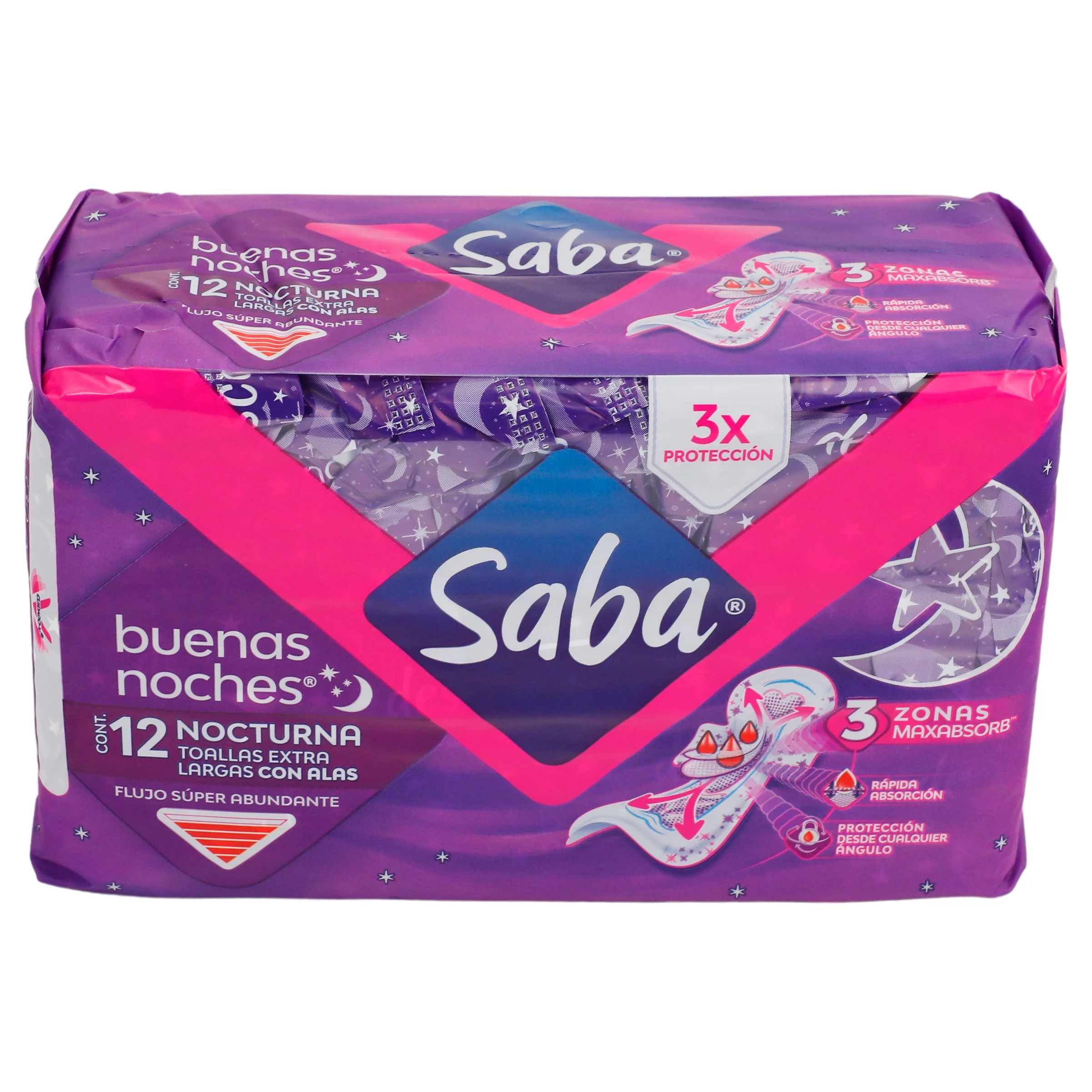 Toallas Sanitarias Sabab-Noche-Lga12 - Image 3