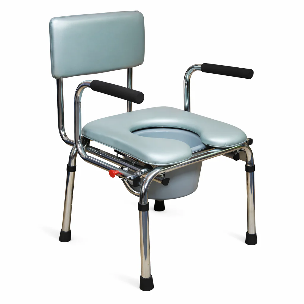 Ec800101C Silla Comodo Extra Ancha Cromada Con Descansa Brazo Y Al