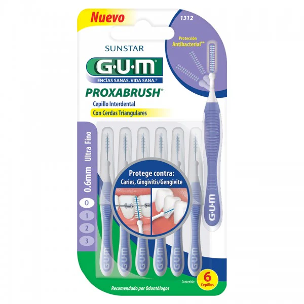 Cepillo Dental Gum Inter Dental Con 6 Piezas