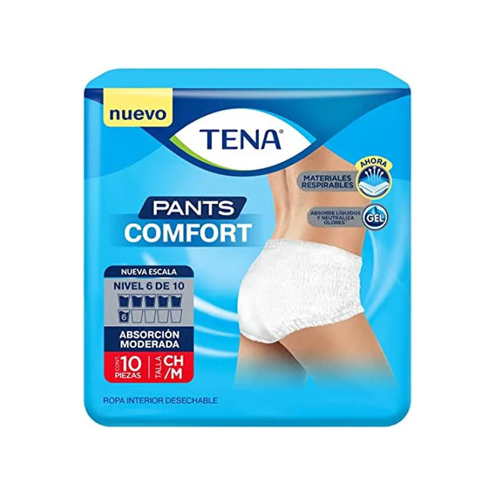 Calzones Tena Comfort Chico Mediano 10 Piezas