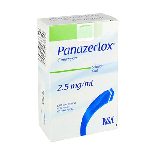 Panazeclox (Clonazepam) 2.5 Mg Gotas Con Pipero 10 Ml