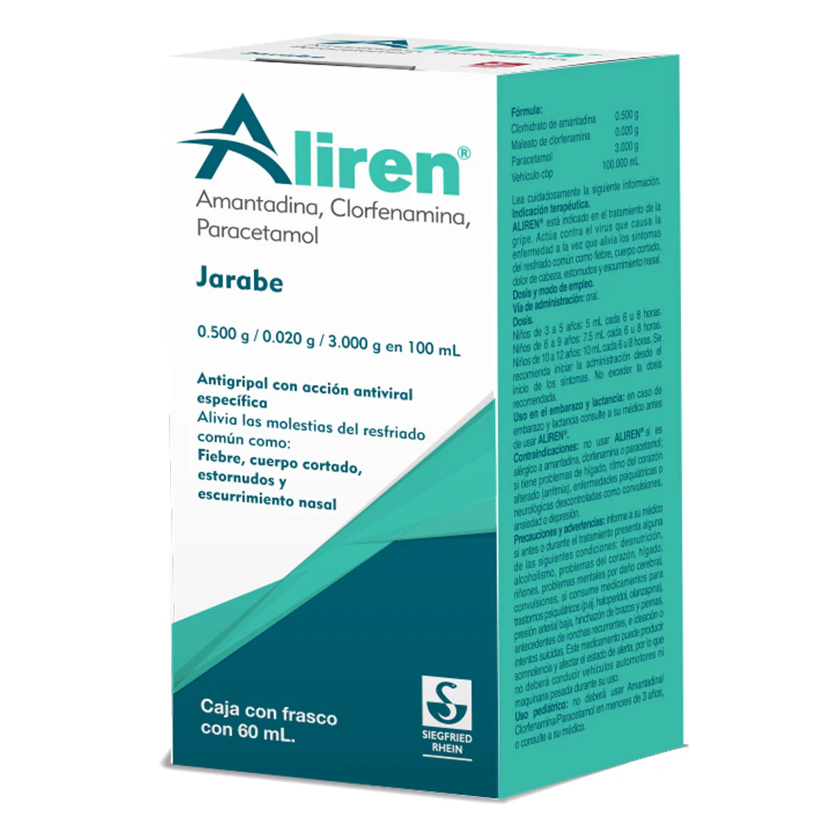 Aliren 60 Ml - Gotas Pediátricas (Amantadina, Paracetamol Y Clorfenamina) - Image 2