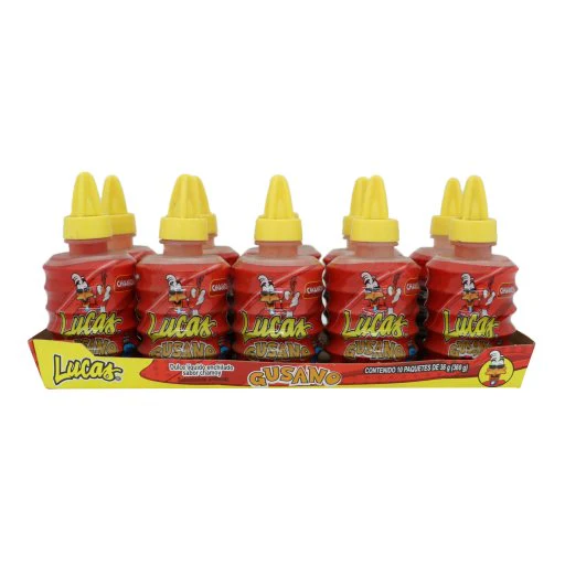Exh Lucas Gusano Chamoy Con 10 Piezas - Image 2