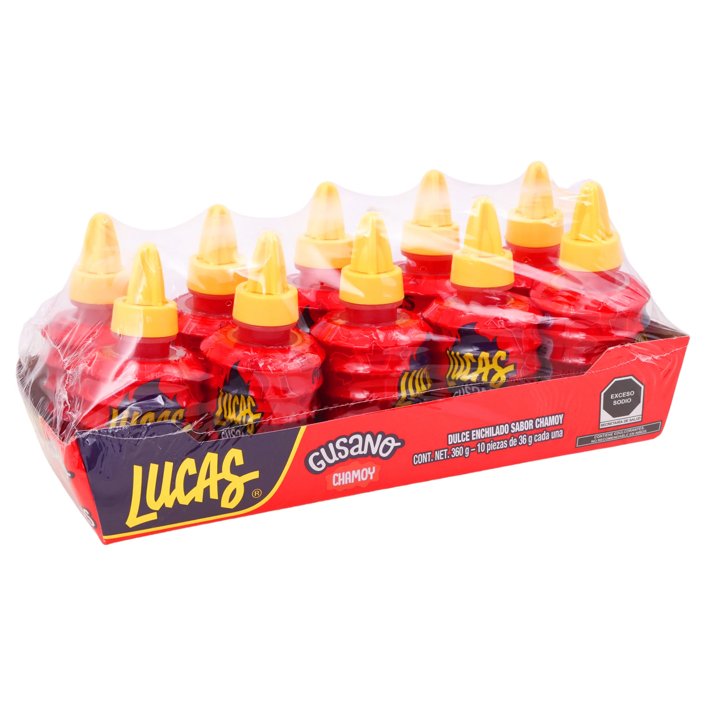 Exh Lucas Gusano Chamoy Con 10 Piezas - Image 3