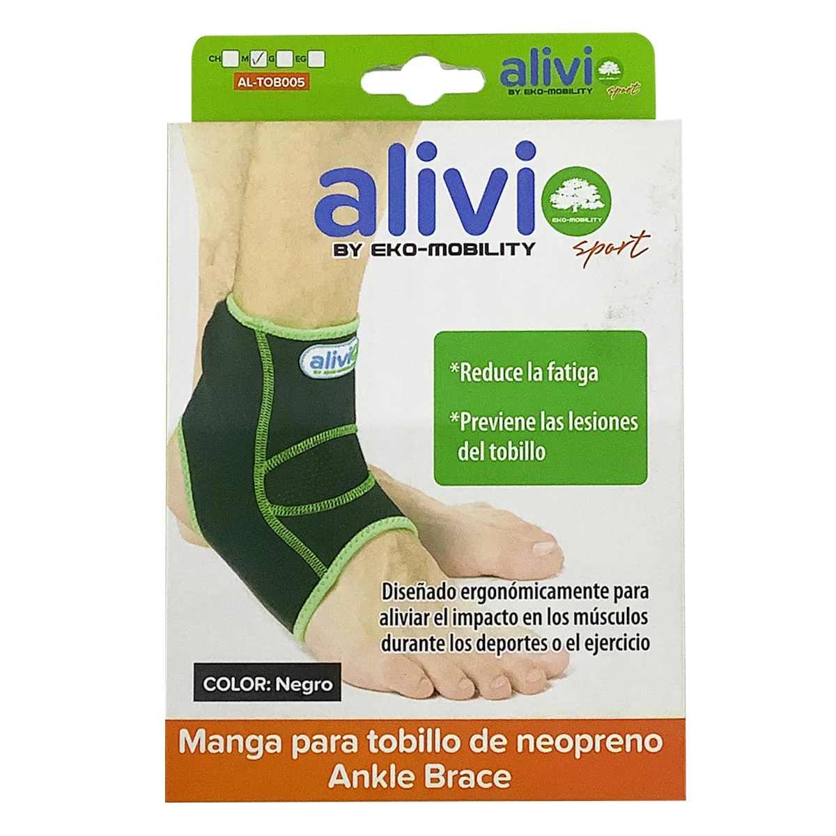 Altob005M Manga Mediana Para Tobillo De Neopreno