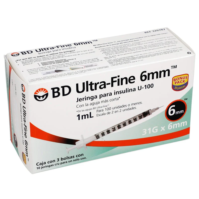 Jeringa 1 Ml Bd Insulina 31 G X 6 Mm Con 30 Piezas - Image 3
