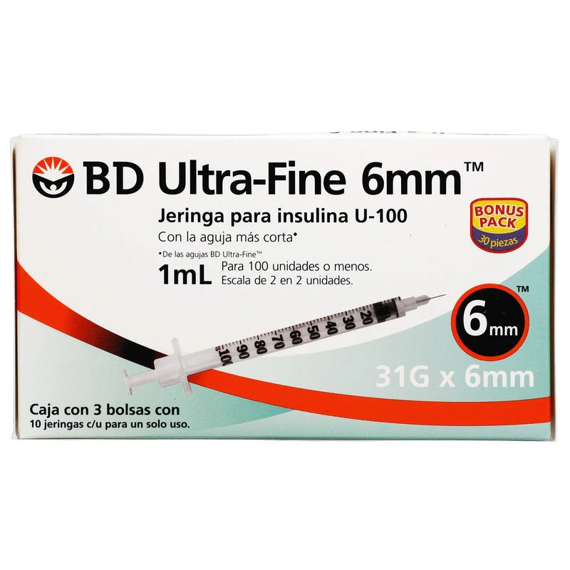Jeringa 1 Ml Bd Insulina 31 G X 6 Mm Con 30 Piezas - Image 7