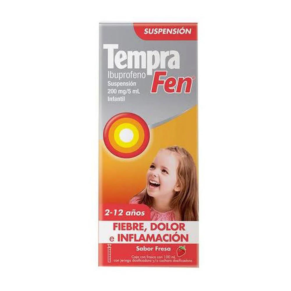Tempra Fen Suspension Fresa 2 A 12 Años 100 Ml