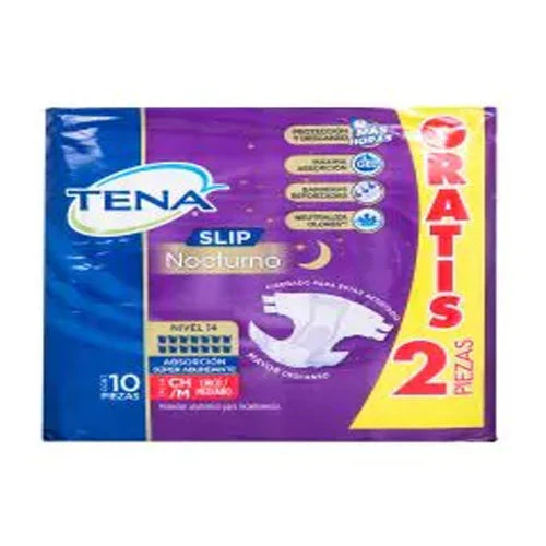 Pañal Tena Slip Nocturno Chico Mediano C/8 Piezas