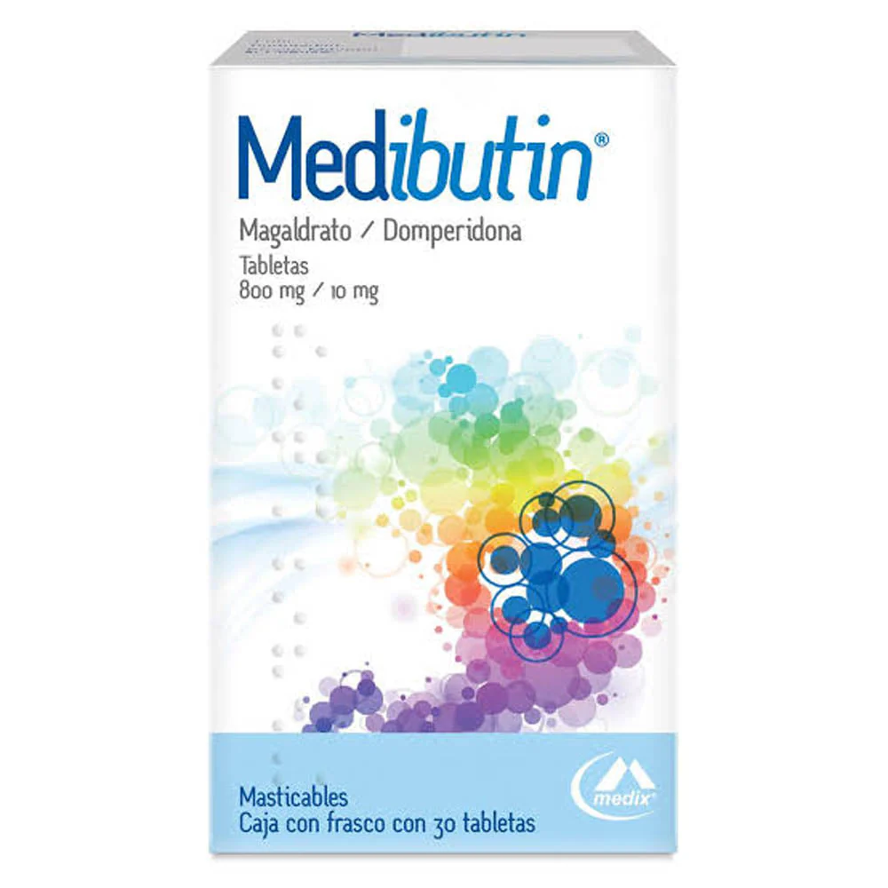Medibutin 800 10 Mg Con 30 Tabletas Masticables