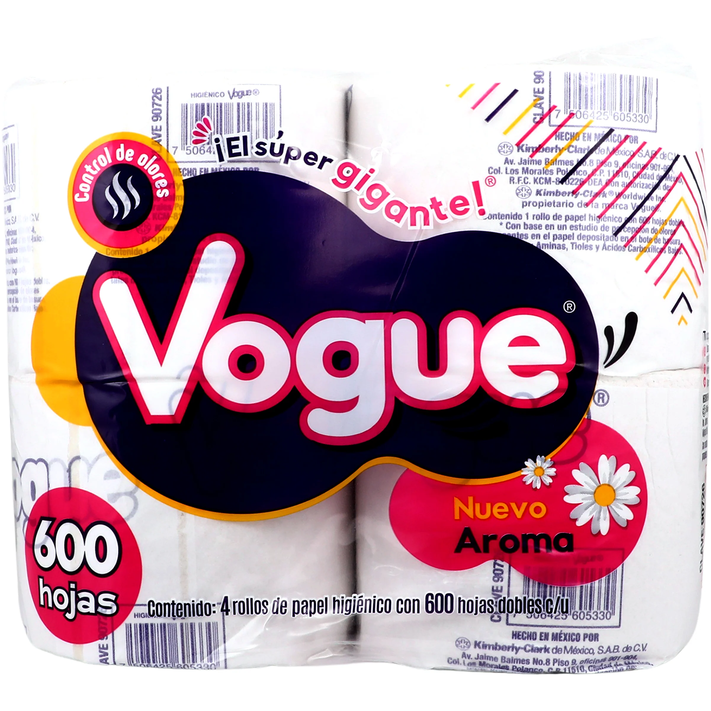 Papel Higienico Vogue Manzanilla Con 4 Rollos