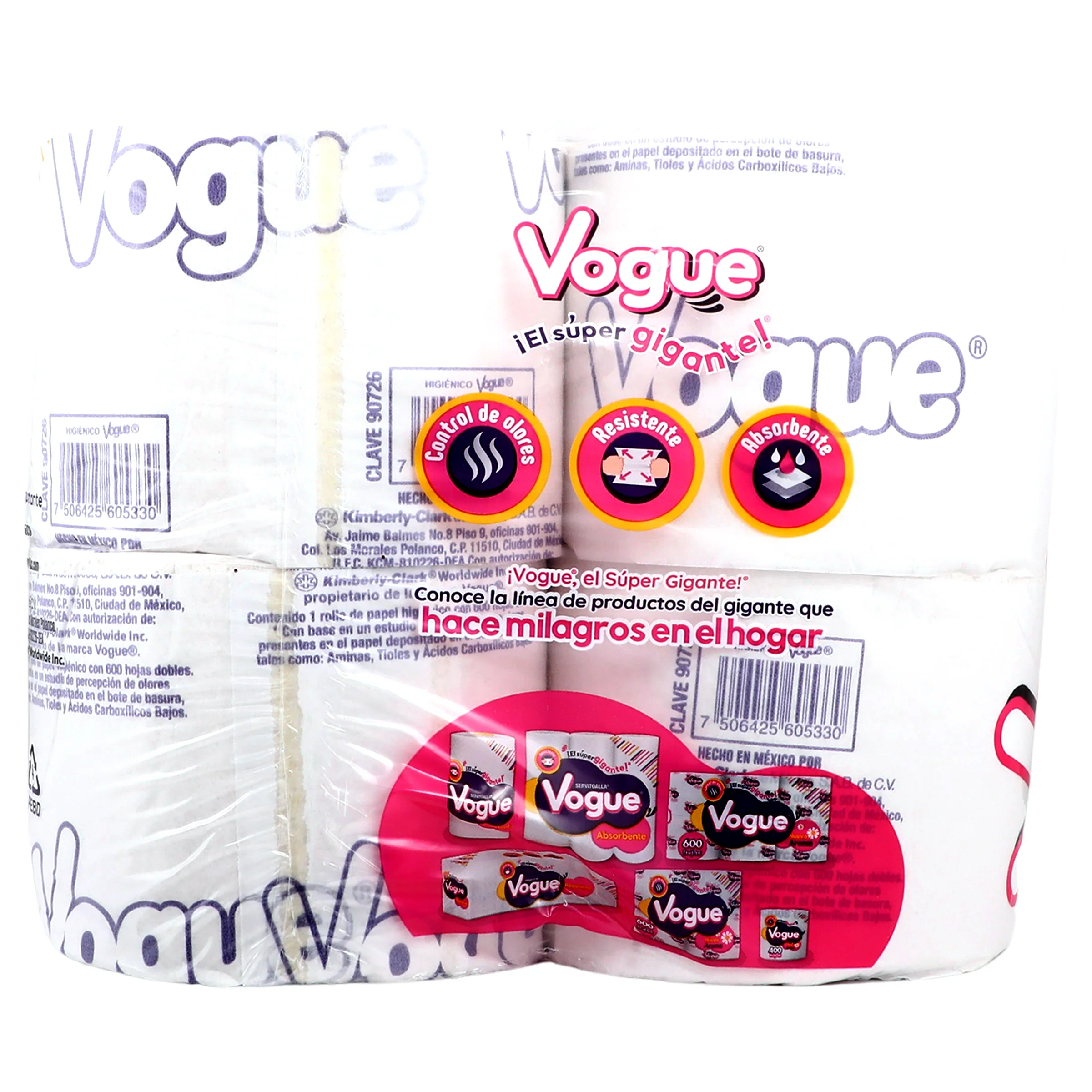 Papel Higienico Vogue Manzanilla Con 4 Rollos - Image 5