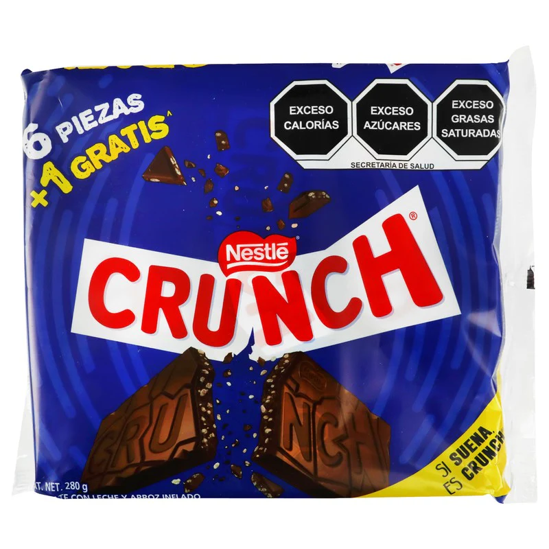 Exhibidor Chocolate Crunch 40 G Con 6 Piezas