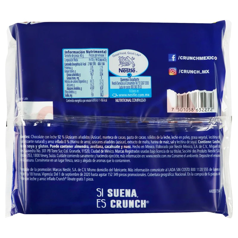 Exhibidor Chocolate Crunch 40 G Con 6 Piezas - Image 9