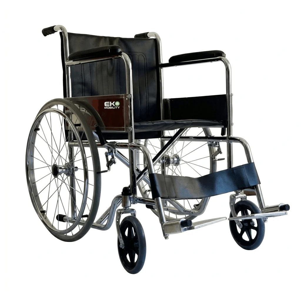 Wxc18Crffas Silla De Ruedas 18 Cromada Fija/Fija Aluminio Solida 8X1