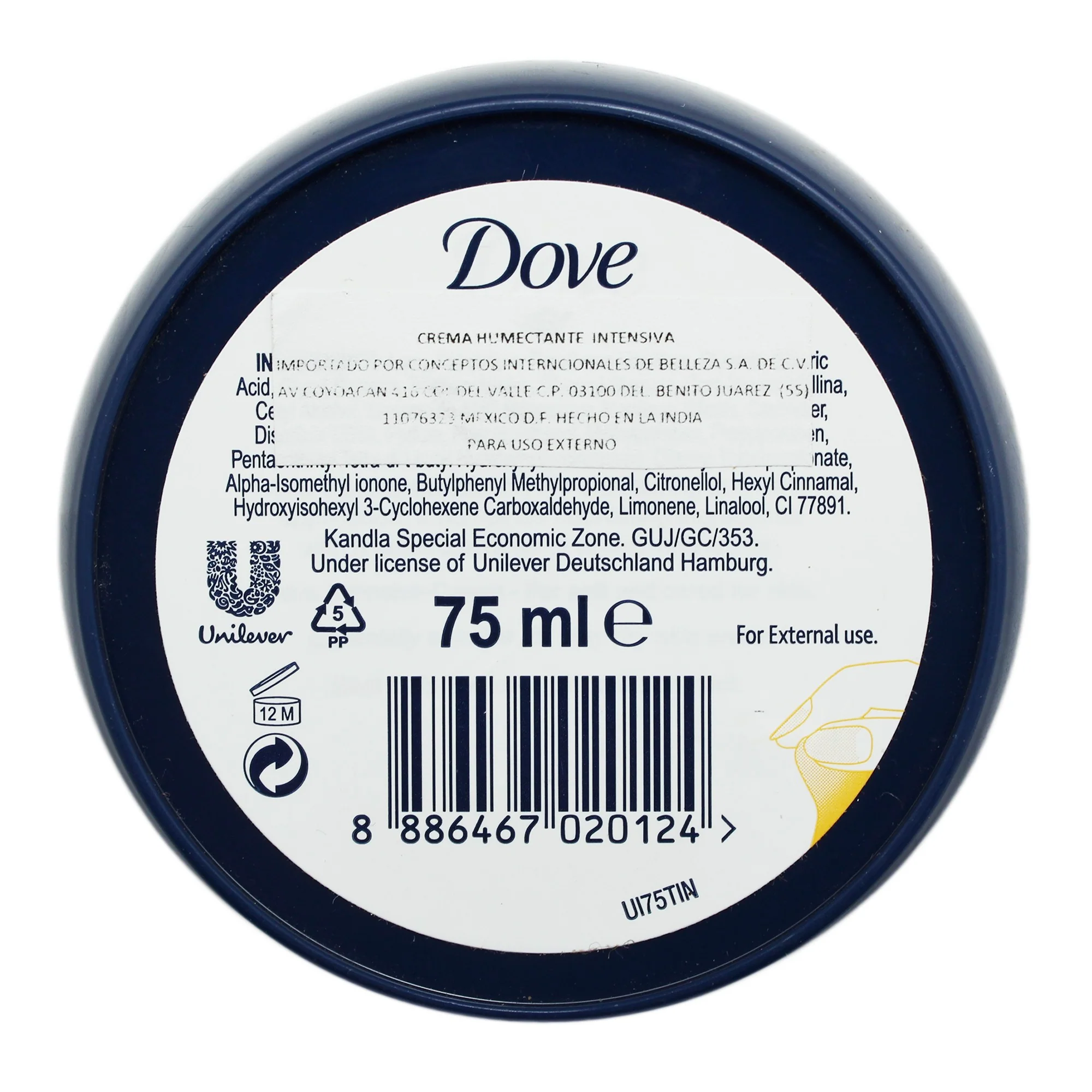 Crema Dove Intensive - Cream 75 Ml - Image 2
