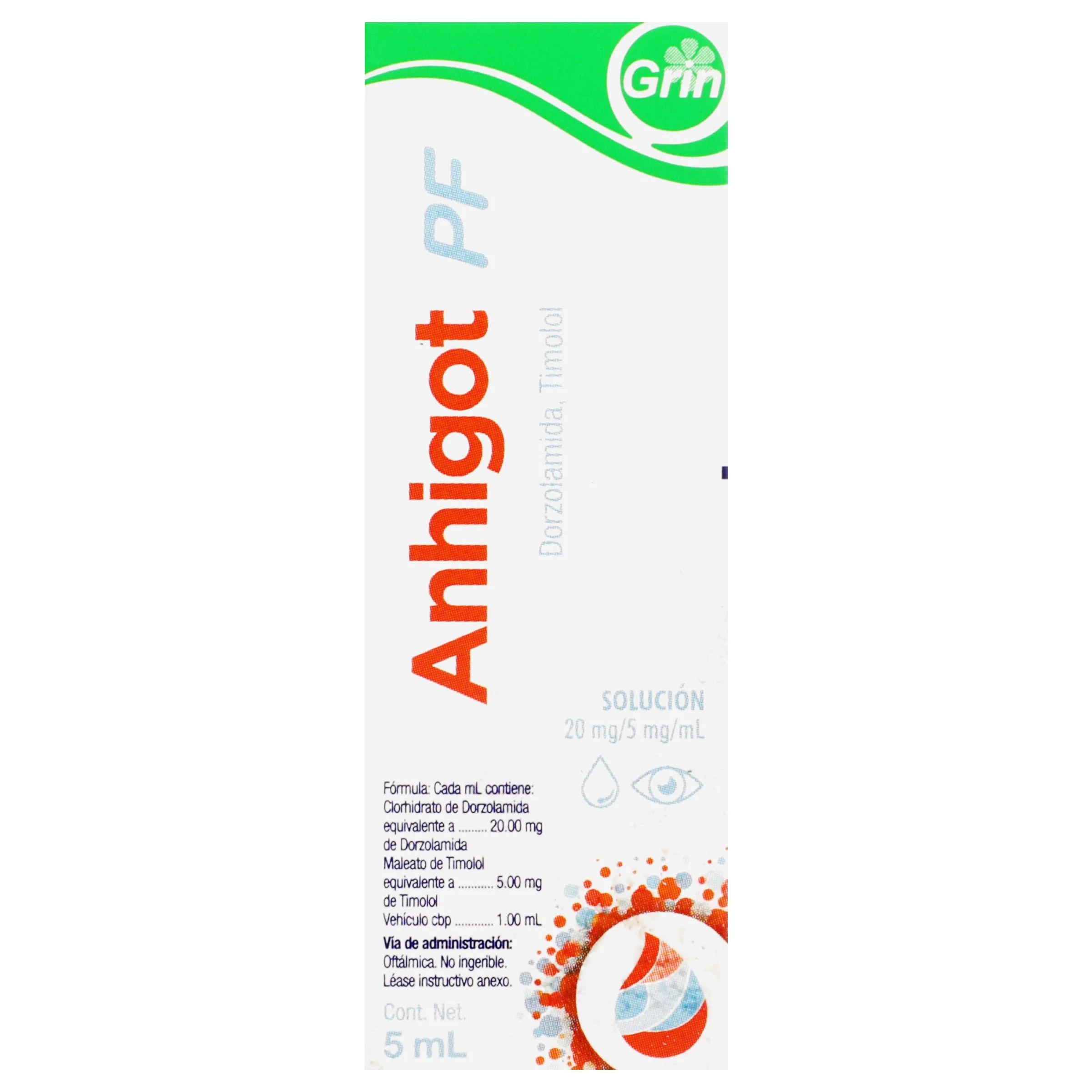 Anhigot Pf Solucion Oftalmica Frasco Gotero De 5 Ml