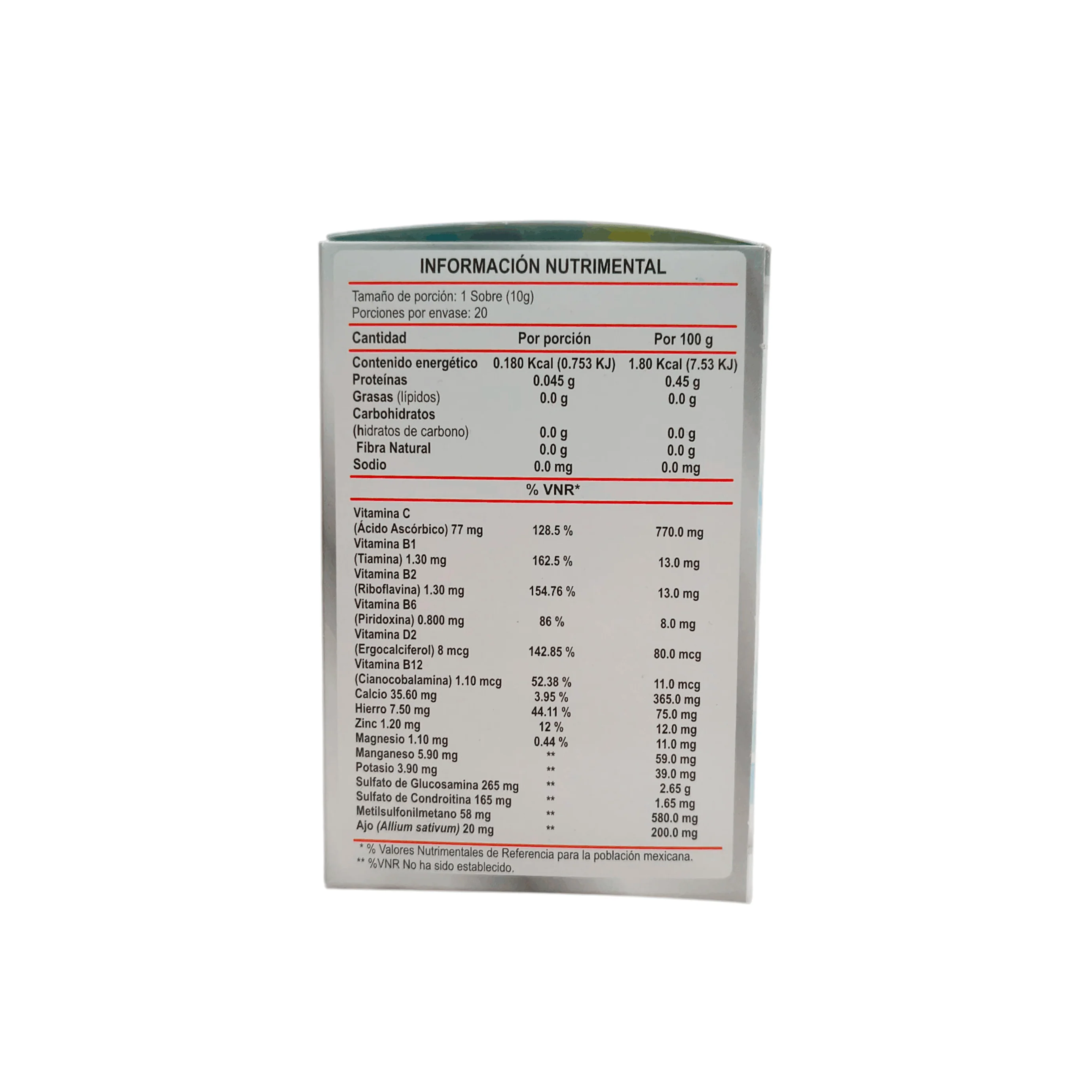 G-Fx (Glucosamina/Msm/Condro/Colageno) Polvo Con 20 Sobres X555 - Image 2