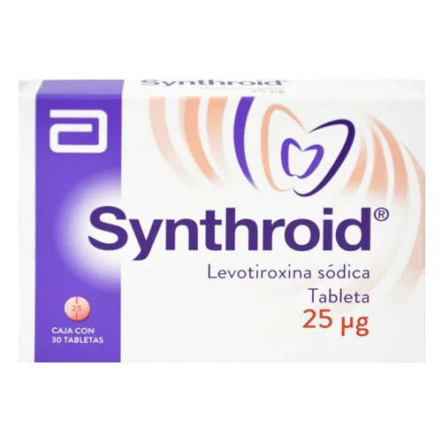 Synthroid 25 Mcg Con 30 Tabletas