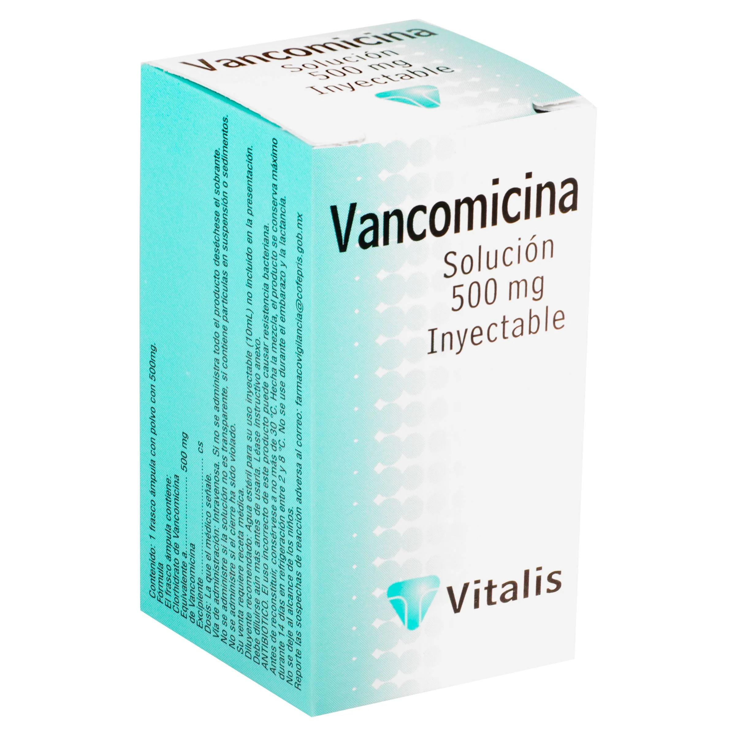 Vancomicina 500 Mg Frasco Ampolletas Vitalis - Image 2