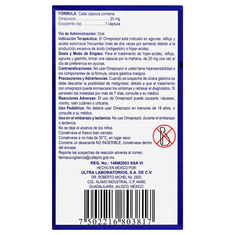 Omeprazol 20 Mg Con 120 Capsulas Avivia - Image 2